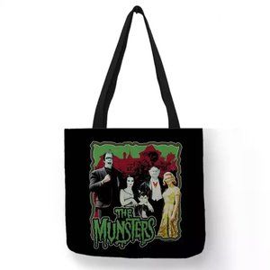 New The Munster's Family Picture Canvas Tote Bag - Printed On Both Sides.